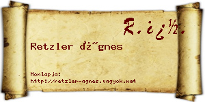 Retzler Ágnes névjegykártya