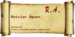 Retzler Ágnes névjegykártya